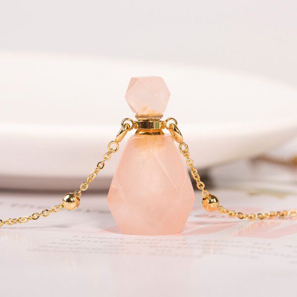 Handmade natural crystal perfume bottle pendant