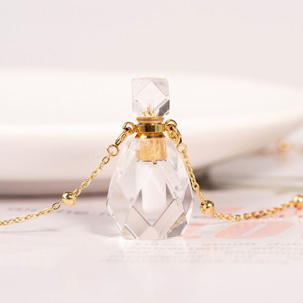 Natural crystal perfume bottle pendant - Image 7