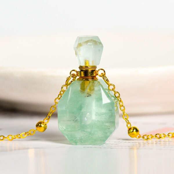 Natural crystal perfume bottle pendant - Image 8