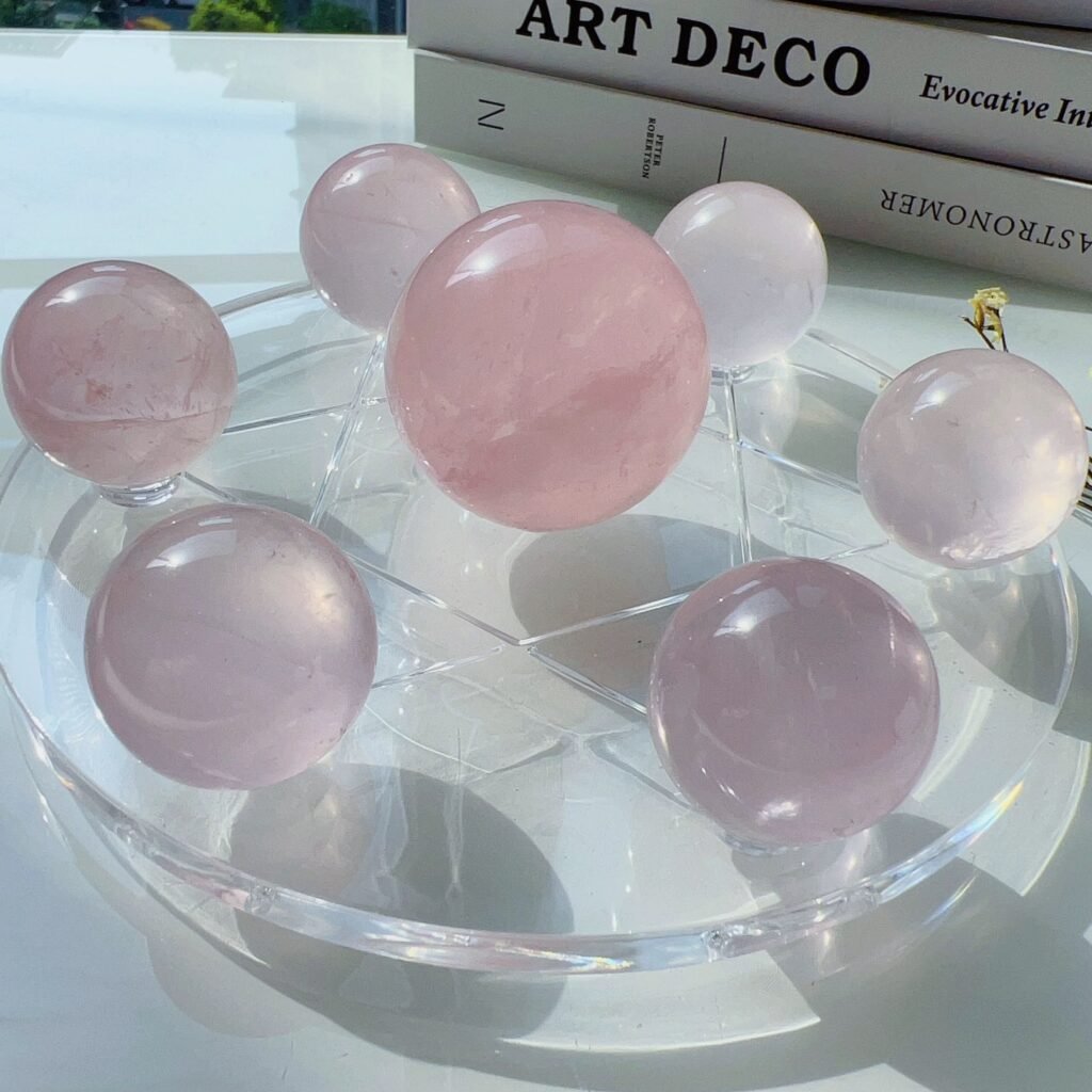 Natural Pink Crystal Ball