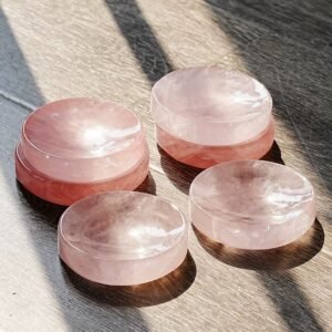 Madagascar natural rose crystal tray ornaments