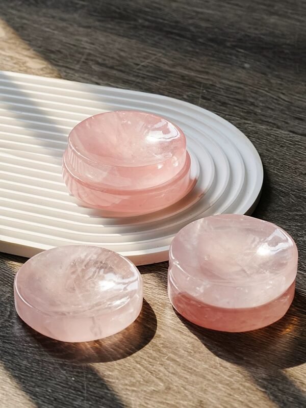 Madagascar natural rose crystal tray ornaments